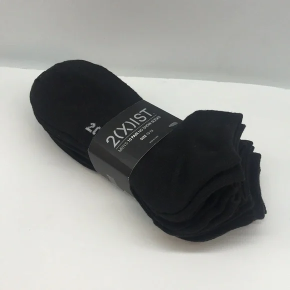 2(X)IST MENŚ 10 PAIR NO SHOW SOCKS SIZE 10-13 - Picture 1 of 14